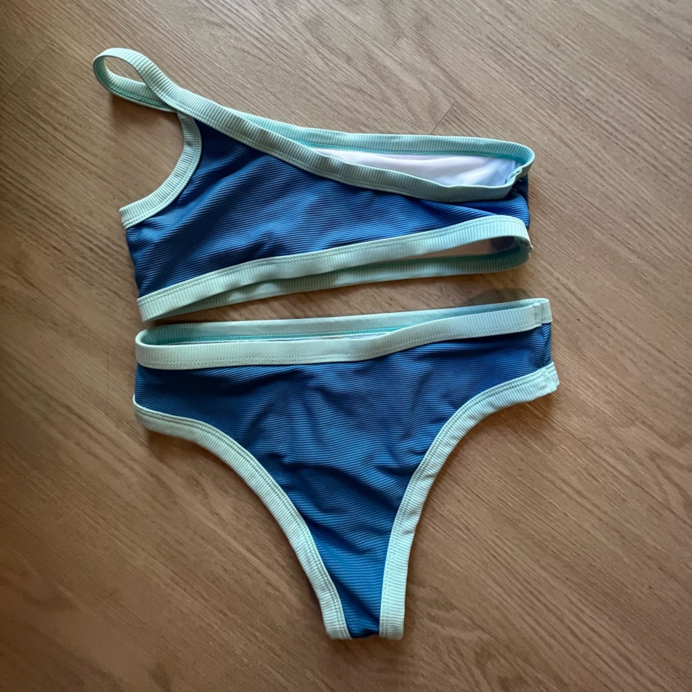 Asymmetrical Blue Bikini